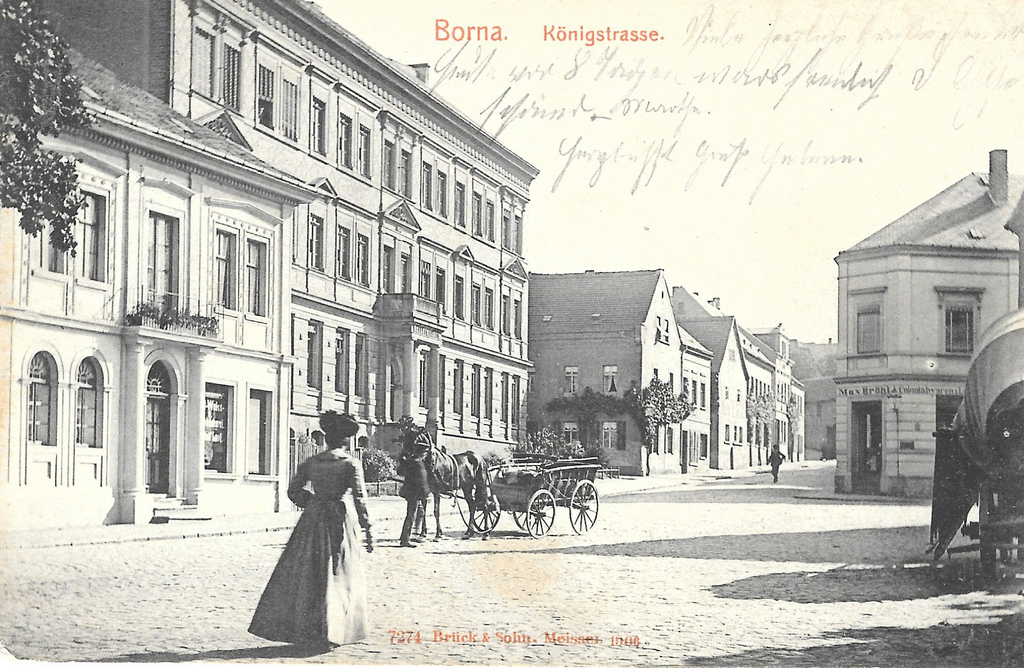 Königsstraße mit Städtischem Realgymnasium, 1906