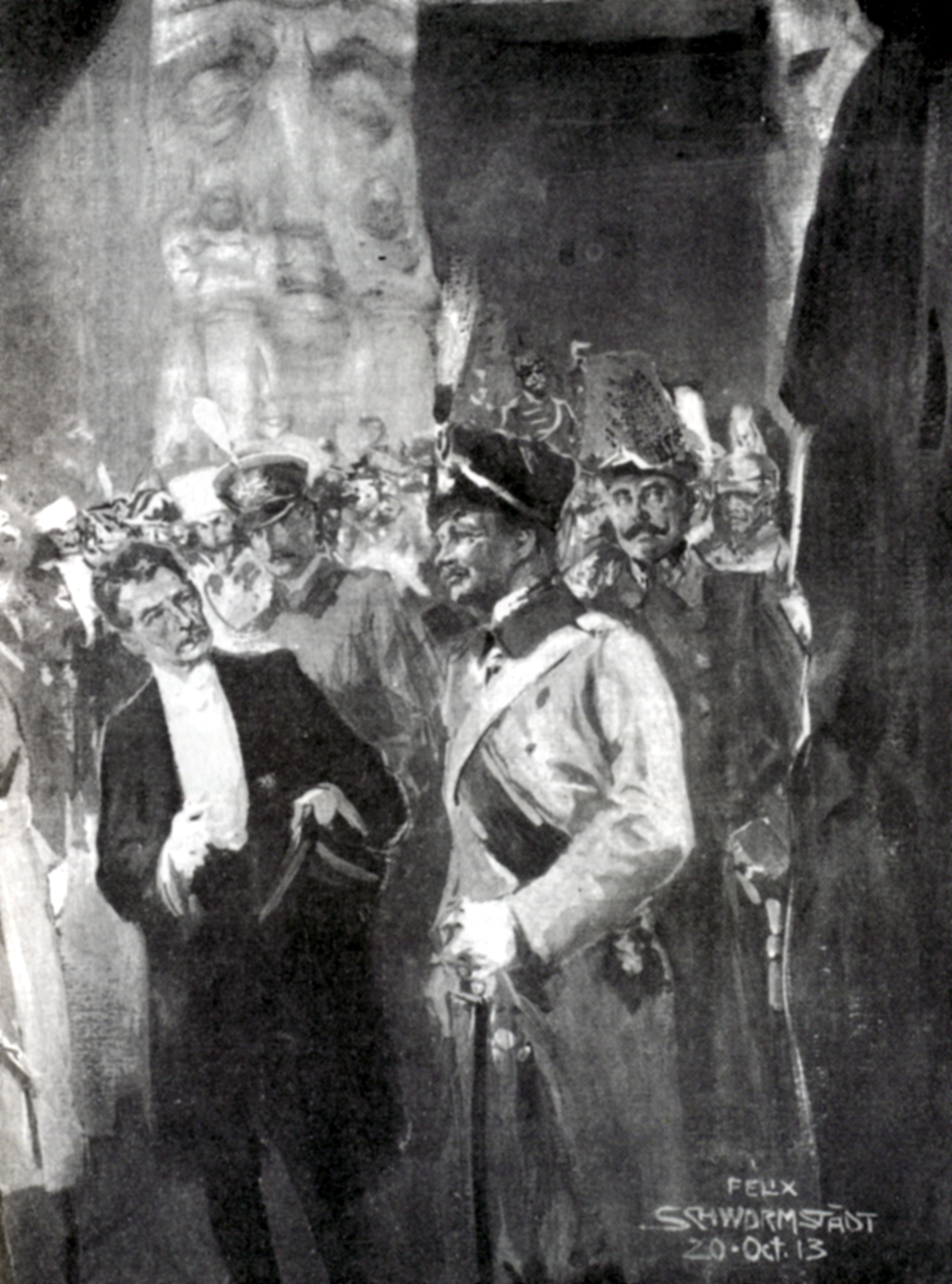Clemens Thieme bei der Einweihung des Völkerschlachtdenkmals 1913