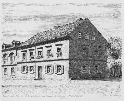 Geburtshaus von Emil Müller, Rosengasse 1/Ecke Grimmaer Straße