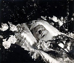 Ludwig Külz auf seinem Sterbebett (Nachlass Familie Just, Erdmannshain)